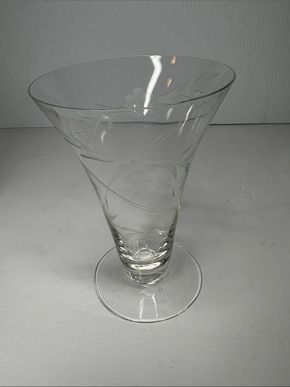 Clear Etched Glasses Set of 4